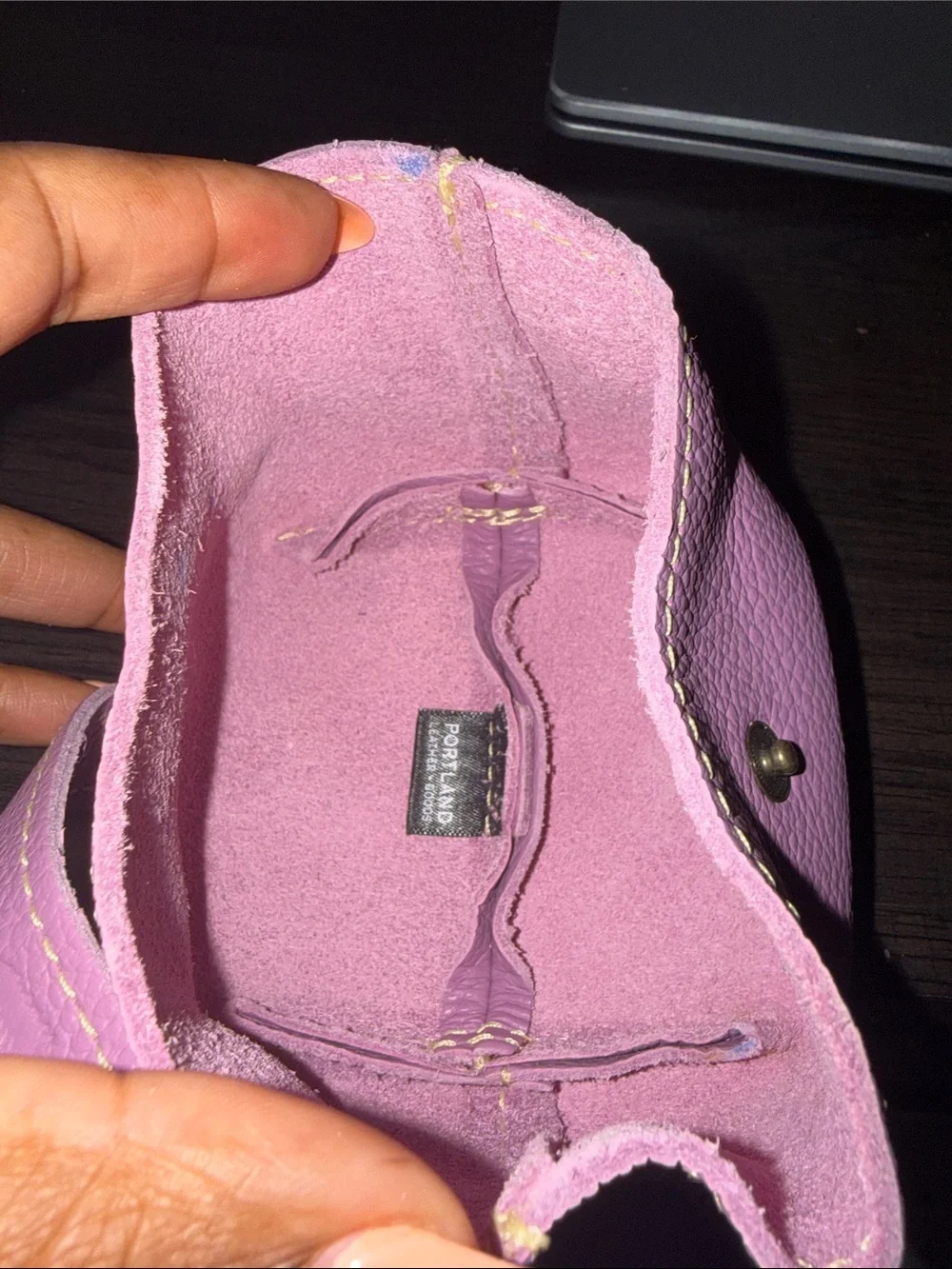 Portland leather callalily howler pouch